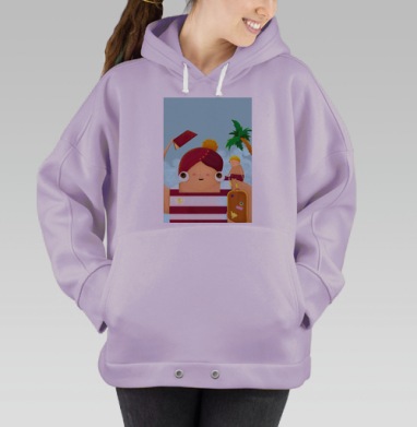 Прогулка на пляж, Hoodie Oversize Fiolet