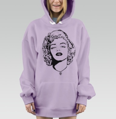 Проклятье Мэрилин, Hoodie Mjhigh Dig Mel, Fiolet, утепленная
