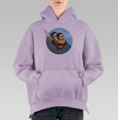 Путешественники, Hoodie Oversize Fiolet, утепленная