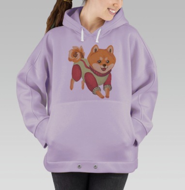 Радостный песик, Hoodie Oversize Fiolet