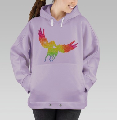 Радужный пегас, Hoodie Oversize Fiolet