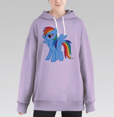 Радугу Дэш, Hoodie Long Oversize Fiolet
