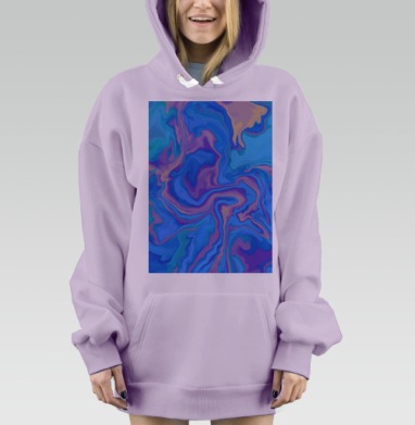Расплывчатый абстракт, Hoodie Mjhigh Dig Mel, Fiolet, утепленная