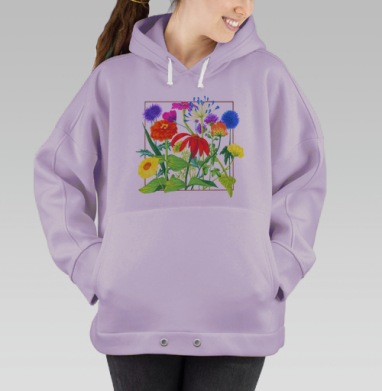 Разноцветье, Hoodie Oversize Fiolet
