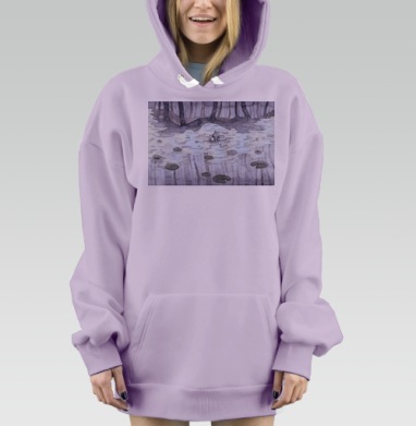 Речной туман, Hoodie Mjhigh Dig Mel, Fiolet, утепленная