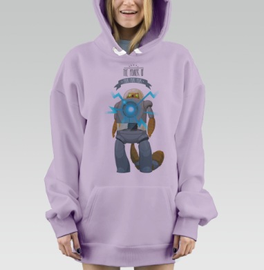 Робокот, Hoodie Mjhigh Dig Mel, Fiolet, утепленная