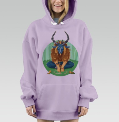 Рогатый бог леса, Hoodie Mjhigh Dig Mel, Fiolet, утепленная