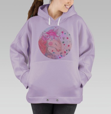 Розовый пони, Hoodie Oversize Fiolet
