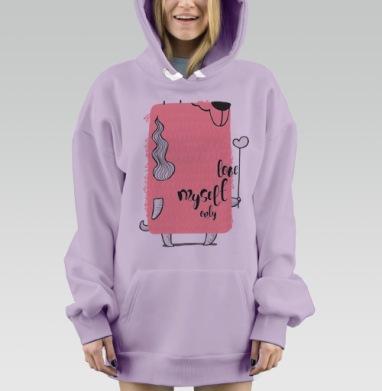 Розовый спаниель, Hoodie Mjhigh Dig Mel, Fiolet, утепленная