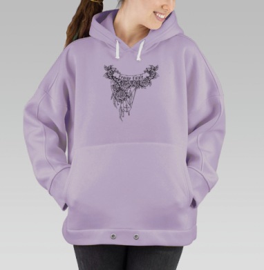 Розы с цепочками и баннером Extreme Fatal, Hoodie Oversize Fiolet