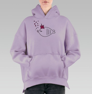 Рыбёшка, Hoodie Oversize Fiolet, утепленная