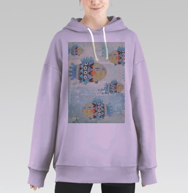 Рыбёшки, Hoodie Long Oversize Fiolet