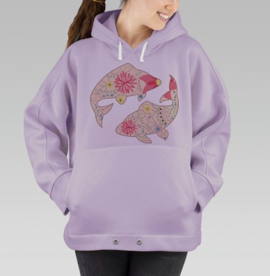 Рыбы, Hoodie Oversize Fiolet