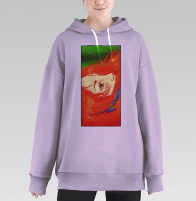 Рыжая, Hoodie Long Oversize Fiolet