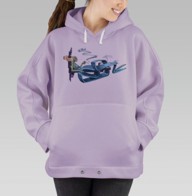 Русалка на ветвях, Hoodie Oversize Fiolet