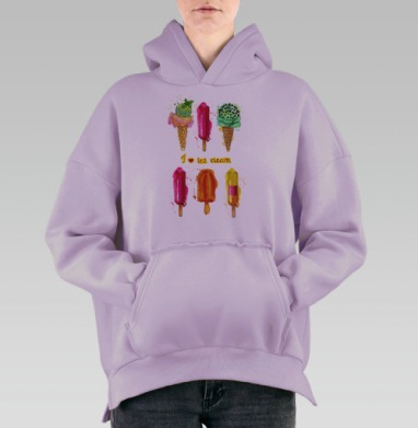 Съешь меня, Hoodie Oversize Fiolet, утепленная