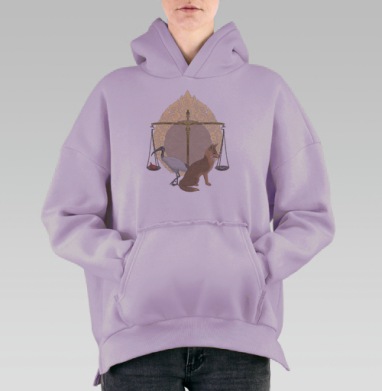 С легким сердцем, Hoodie Oversize Fiolet, утепленная