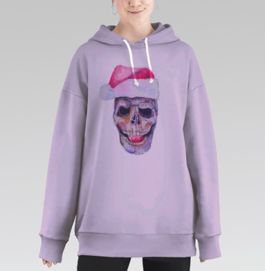 Санта идет к тебе детка, Hoodie Long Oversize Fiolet