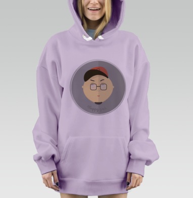 Счастливый гик, Hoodie Mjhigh Dig Mel, Fiolet, утепленная