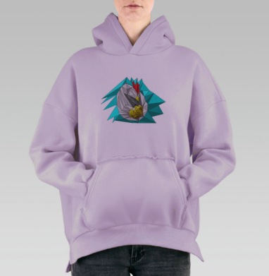 Семья, Hoodie Oversize Fiolet, утепленная