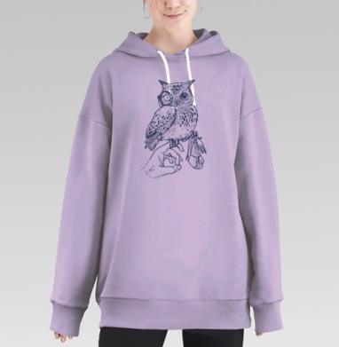 Сентябрьская сова, Hoodie Long Oversize Fiolet