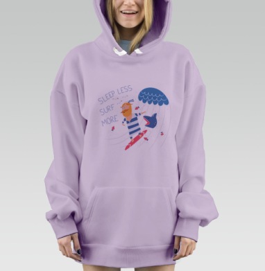 Серфер, Hoodie Mjhigh Dig Mel, Fiolet, утепленная