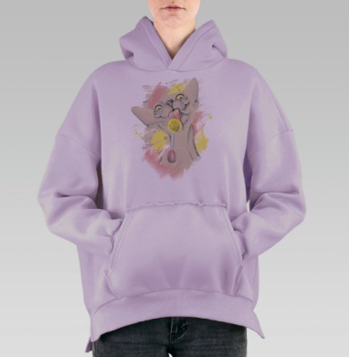 Сфинкс сластена, Hoodie Oversize Fiolet, утепленная