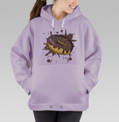 Шоколадный пончик, Hoodie Oversize Fiolet