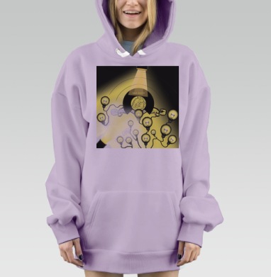Сила Света представляет, Hoodie Mjhigh Dig Mel, Fiolet, утепленная