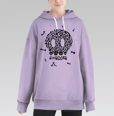 СКАЛСЭНДБОУНС, Hoodie Long Oversize Fiolet