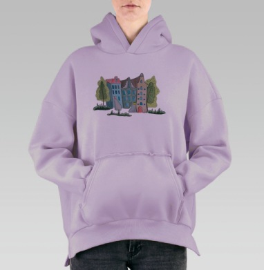 Сказочная улица, Hoodie Oversize Fiolet, утепленная