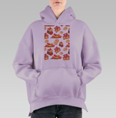Сладкий десерт, Hoodie Oversize Fiolet, утепленная