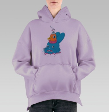Смерть Кощея, Hoodie Oversize Fiolet, утепленная