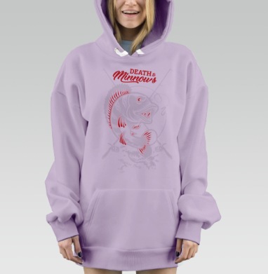 Смерть пескарям, Hoodie Mjhigh Dig Mel, Fiolet, утепленная
