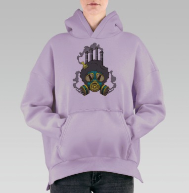 СМОУК, Hoodie Oversize Fiolet, утепленная