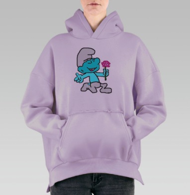 Смурфики  (муж.), Hoodie Oversize Fiolet, утепленная