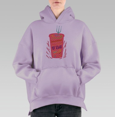 Смузи Дэвиль, Hoodie Oversize Fiolet, утепленная