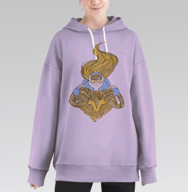 Снегурка, Hoodie Long Oversize Fiolet