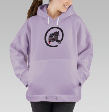 Собачка, Hoodie Oversize Fiolet