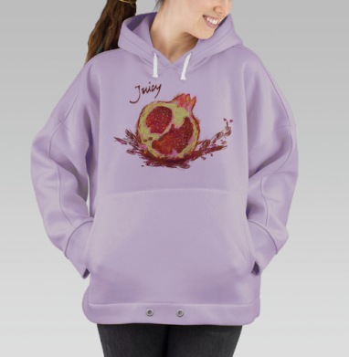 Сочный гранат, Hoodie Oversize Fiolet