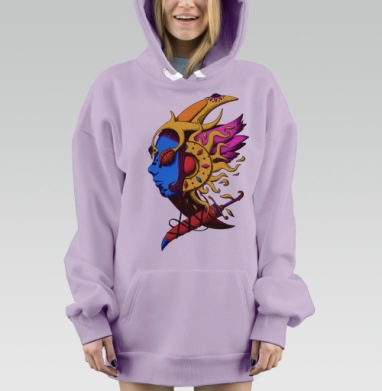 Солнечная Луна, Hoodie Mjhigh Dig Mel, Fiolet, утепленная