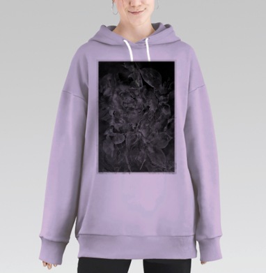 Солнечная неженка. Гравюра, Hoodie Long Oversize Fiolet