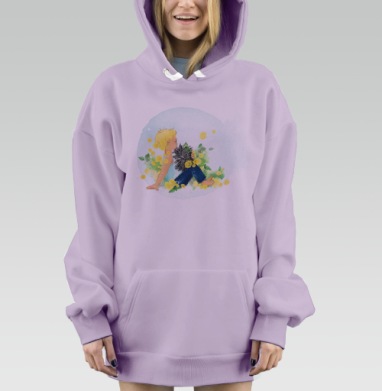 Солнечные обнимашки, Hoodie Mjhigh Dig Mel, Fiolet, утепленная