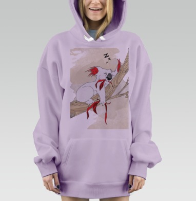 Сонная коала, Hoodie Mjhigh Dig Mel, Fiolet, утепленная