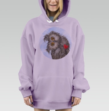 Сова Сплюшка, Hoodie Mjhigh Dig Mel, Fiolet, утепленная
