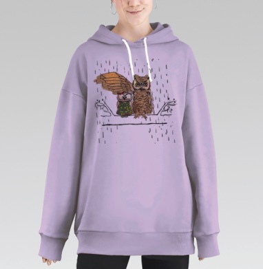 Совиная забота, Hoodie Long Oversize Fiolet