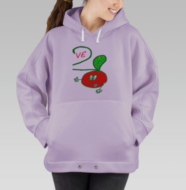 Спелые вишенки.  (муж.), Hoodie Oversize Fiolet