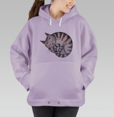 Спящий котик, Hoodie Oversize Fiolet