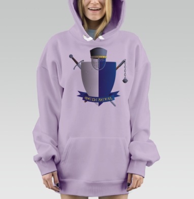 Средневековье, Hoodie Mjhigh Dig Mel, Fiolet, утепленная