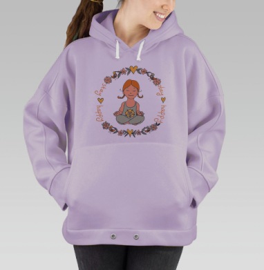 Стэй Хэппи, Hoodie Oversize Fiolet